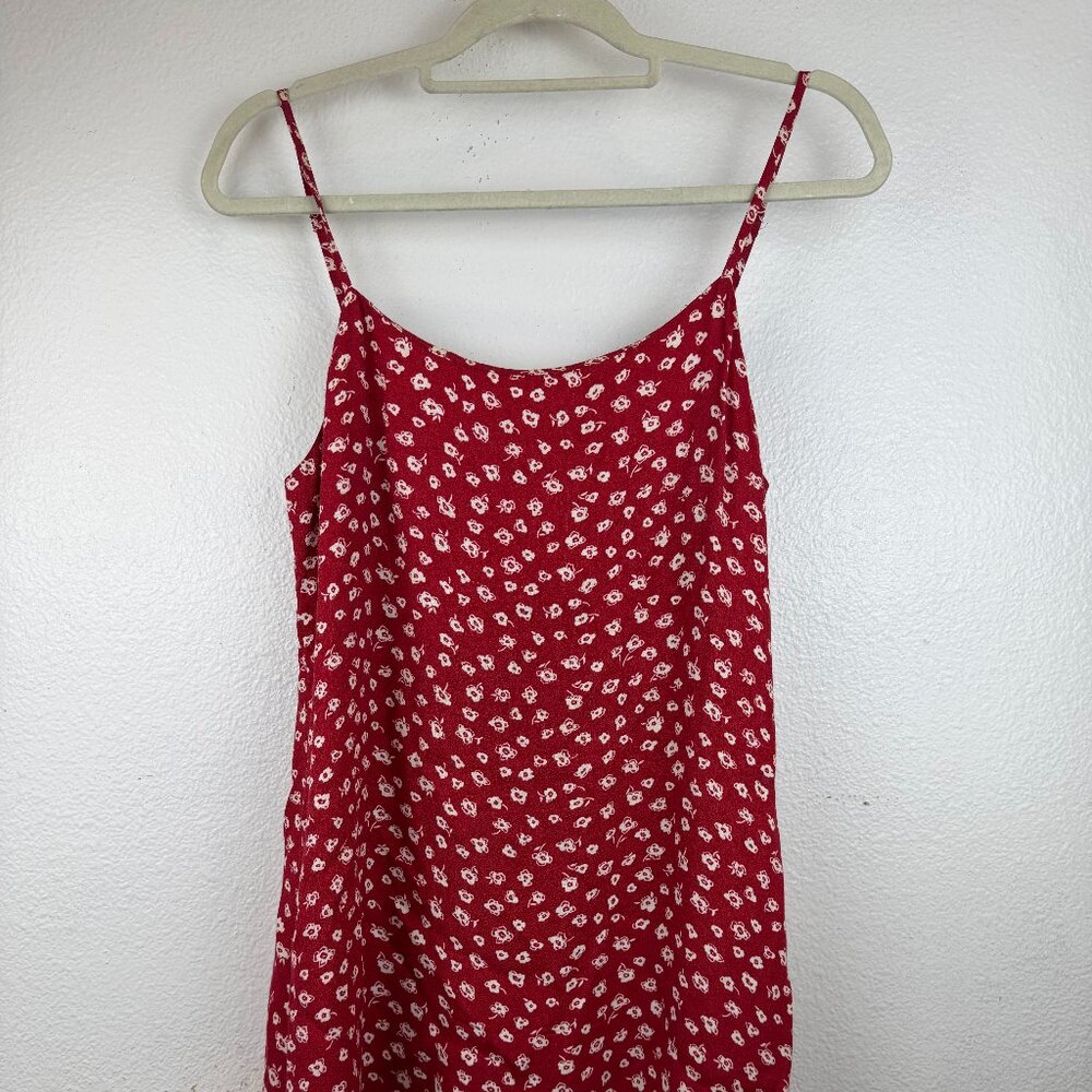 Reformation Lindsay Dress in Western Mini Floral Size 4 Red Adjustable Straps - Picture 3 of 8